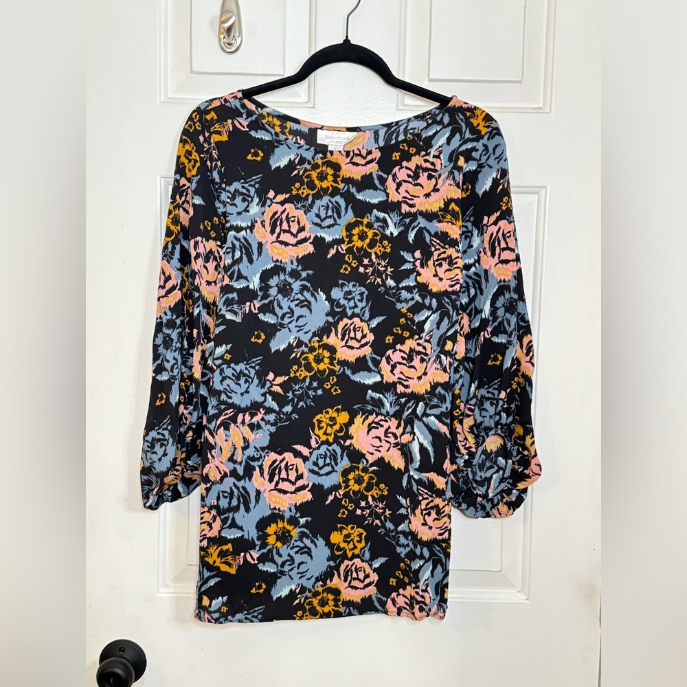 Motherhood Maternity tunic shirt with tie